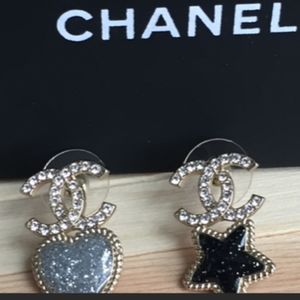 Chanel Star Heart Earrings Authentic
